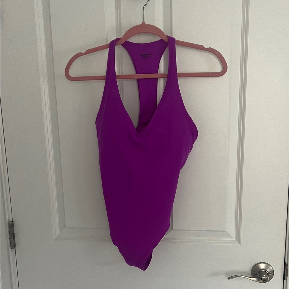 Athleta racer back bra top thong bodysuit